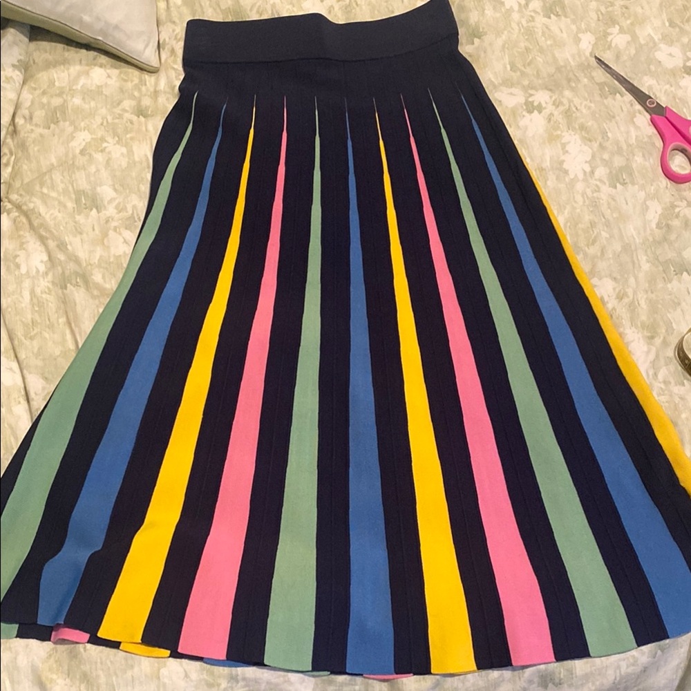 Maeve by Anthropologie Colorful Striped Midi Skirt